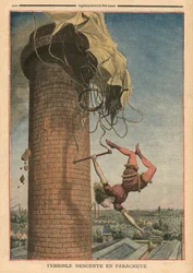 Terribile salto con il paracadute, Viola Spencer, illustrazione da 